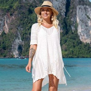 75-300斤新款沙滩性感镂空针织罩衫海边度假比基尼外罩衫防晒衣女