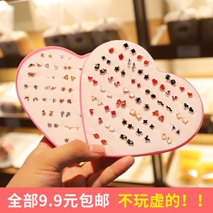 2019新款潮女童儿童耳钉女有耳洞可爱小学生纯银简约耳环