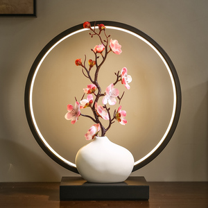 新中式主卧室床头柜摆件装饰干花高档大气结婚房间布置装饰品摆设