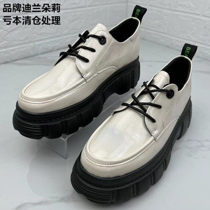 40断码处理商场清仓时尚休闲牛漆皮迪兰朵莉女鞋外贸新款低帮单鞋