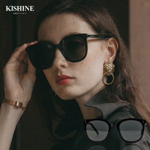 kishine方圆框平面太阳眼镜墨镜防紫外线防晒