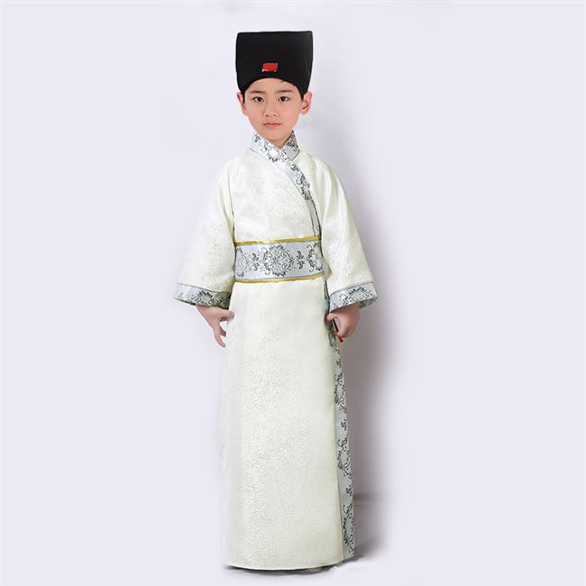 幼儿童古装汉服男童小男孩唐朝宋朝古代诗人李白衣服朗诵演出服装