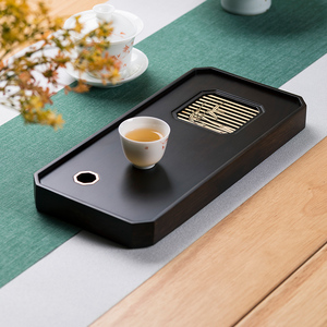 储水式重竹茶盘家用小型干泡沥水盘茶台接水盘茶具托盘收纳盘茶海