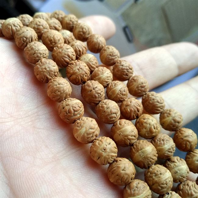 金眼酸枣核菩提子国产小凤眼佛珠手串疙瘩纹108颗手持文玩饰品链