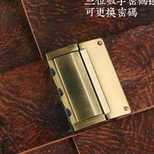 新品真皮活页密码锁笔记本a6 a5私密加密日记本带锁商务办公定.