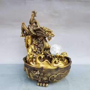 纯铜龙摆件五爪金龙家居店铺开业装饰品青龙生肖龙聚宝盆龙福禄龙