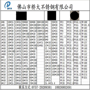 【国标6米不锈钢管】201/304/316光亮空心圆管 方管 矩形管规格表