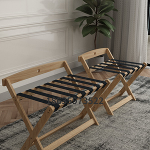 实木行李架便携酒店行李箱收纳置物架酒店客房家具新款专用折叠架