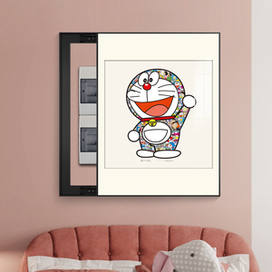 电表箱装饰画电箱画免打孔电闸箱遮挡动漫机器猫哆啦a梦壁画挂画