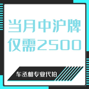 沪牌代拍代拍车牌