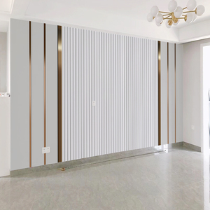 电视机背景墙壁纸客厅沙发新款现代轻奢无缝立体线条墙布壁画装饰