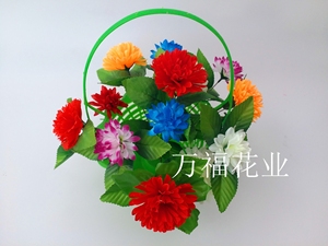 清明节扫墓仿真花蓝祭祀小菊花批扫墓上坟用品摆放件装饰专用道具