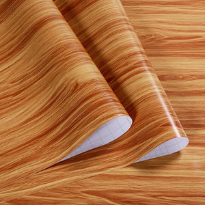 波音软片家具翻新木纹贴纸墙纸自粘防水防潮防霉墙贴纸客厅家饰贴