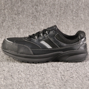 外贸日本超轻塑钢头防砸防刺劳保鞋黑色低帮系带软底透气工作男女