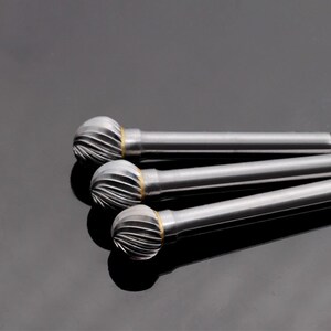 球形电动根雕木雕雕刻刀头铣刀洗刀木工合金内圆磨头磨铁旋转锉b