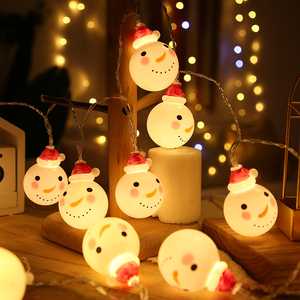 圣诞灯串 LED彩灯闪灯串灯圣诞老人雪人商场活动房间场景布置装饰