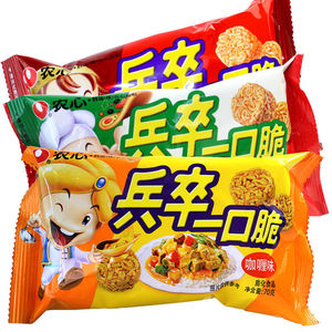 农心兵卒一口脆干脆面多种口味70g儿童年点心小面饼干吃面小零食
