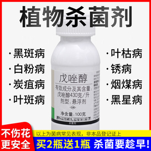 戊唑醇杀菌剂兰花卉多肉植物黑斑白粉病专用药月季花病虫害常用药