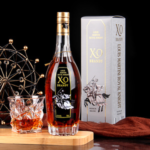 法国原酒进口洋酒路易玛迪尼皇家骑士xo白兰地单支礼盒装烈酒送礼