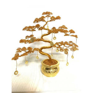 440人付款淘宝铜丝发财树摆件编织车载龙铁丝摇钱树制作工艺品串珠