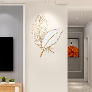 羽毛墙壁装饰