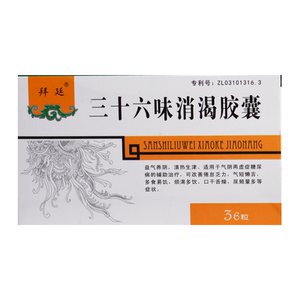 拜廷 三十六味消渴胶囊 0.45g*36粒/盒气阴两虚型糖尿病