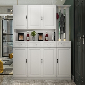 转角拐角鞋柜墙角柜三角柜玄关柜一体组合家门口l型定制隔断进门