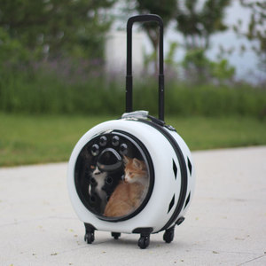 大号宠物拉杆箱透明猫包外出便携外出箱猫狗包推车小型宠物行李箱