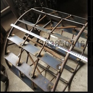 151手扶拖拉机旋耕机压加宽铁轮防滑防陷铁水田轮外径73acm宽53cm