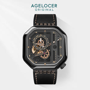agelocer艾戈勒大爆炸机械表男款镂空方形潮流男士手表520礼物