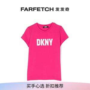 DKNY童装logo印花短袖T恤FARFETCH发发奇