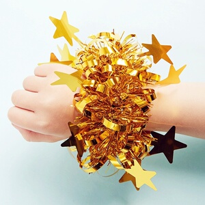 跳舞蹈儿童手腕花环大合唱广场跳舞用的手花运动会道具3-8岁星星