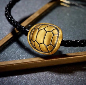 精品黄金999足金 黑金龟背龟壳招财纳福转运珠富甲天下男女送礼