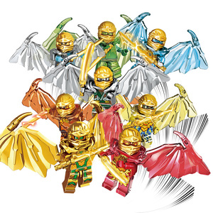 幻影忍者人仔拼装积木第16季njo770黄金神龙赞龙翼凯男孩子玩具寇