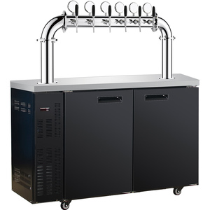 玖田6头8啤酒机扎啤机冷藏制冷机风冷精酿啤酒设备商用酒吧生啤机