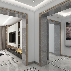 铝合金属轻奢门框门套包边人造大理石线条石材背景墙瓷砖边框装饰