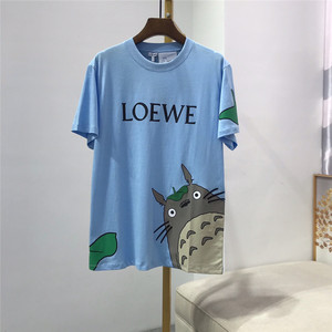 正品代购loewe/罗意威 新款龙猫合作系列男女百搭短袖情侣款t恤潮