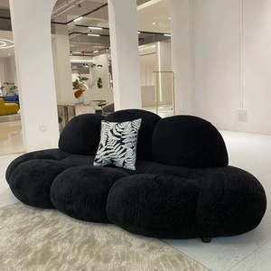 北欧简约异形设计师布艺沙发轻奢小户型创意民宿云朵羊羔毛沙发