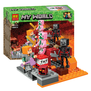 兼容乐高我的世界21139冥界之争地狱拼装积木小型玩具儿童男孩4岁