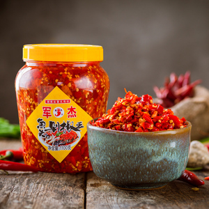 军杰鱼头剁椒王剁辣椒辣椒酱湖南特产拌饭拌面剁辣椒特猛辣1100g