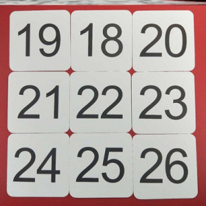 数字卡片1到20无图点生日小孩子黑白早教儿童园一年级道具教学大