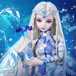 60厘米叶罗丽安娜娃娃改装12星座处女座冰灵公主仙子儿童礼物玩具