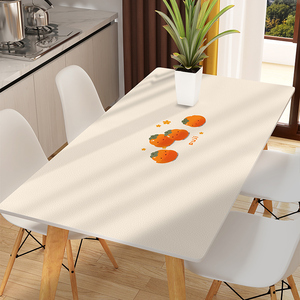 高级感硅胶皮革桌垫防水防油防烫免洗长方形餐桌布茶几台布23人付款