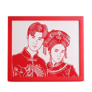 结婚礼物肖像剪纸照片定制送老外生日礼物桌面摆件肖战王一博剪纸