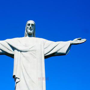 新款巴西基督山耶稣像 基督教教堂挂画 天主教装饰卷轴画 已装裱