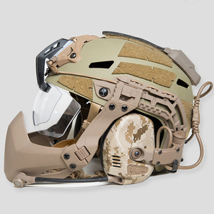 FMA分体式半脸面具战术头盔半密封面罩（折叠式）护脸尼龙战神盔