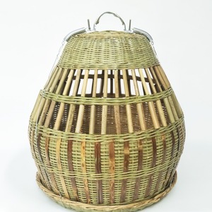 专业家用鸡竹编笼鸡鸡笼竹鸡笼媒笼子圆形媒笼竹制家庭鹧鸪上山.