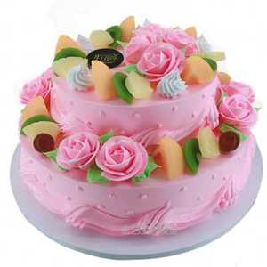 双层奶油裱花蛋糕