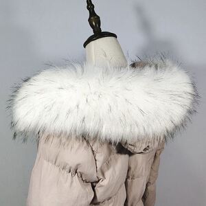 超大狐狸毛领单卖仿貉子毛毛领子毛条羽绒服毛领女通用帽条毛领配