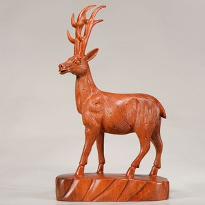 木头雕刻鹿头图片